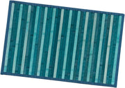 Tappeto Bamboo Legno 50x235 cm Stuoia Cucina Degradè Tovaglietta Colazione Retro Antiscivolo Blu