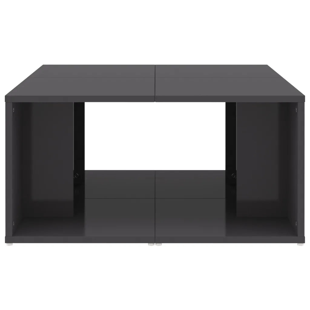 Tavolini salotto | Tavolino da caff¨¨ | Tavolino da Soggiorno 4 pz Grigio Lucido 33x33x33cm Legno Multistrato