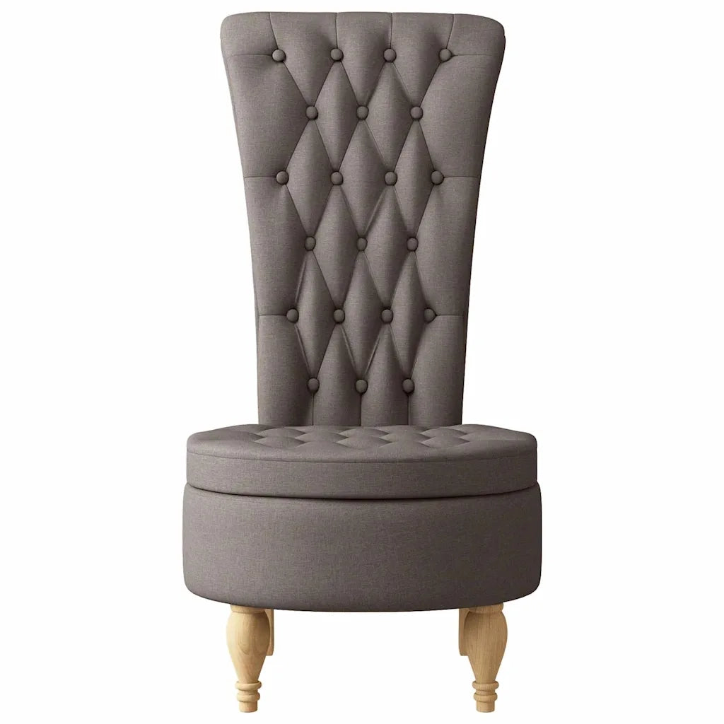 Fauteuil à pantoufle Taupe 56,5 x 70 x 110 cm tissu