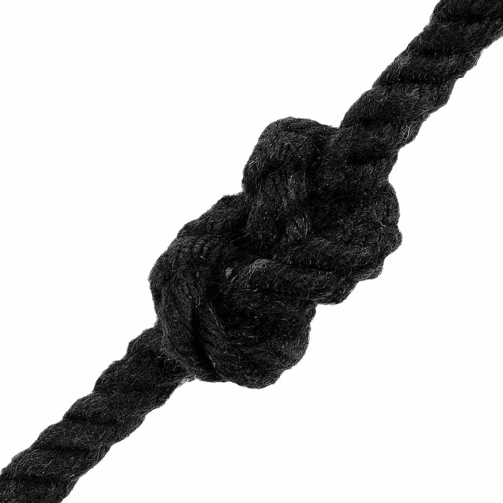 Corda di Cotone 6 mm 100 m Nero 100% Cotone 42011801