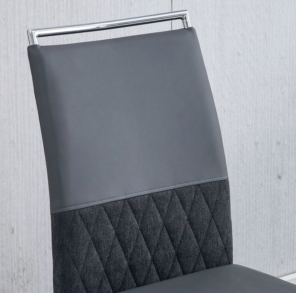 SEDIA ergonomica 42x48x95 cm grigio metallo