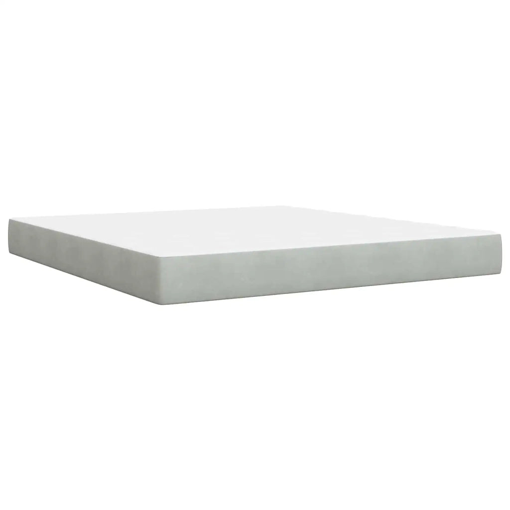 Letto con Box Spring, Materasso e LED Grigio Chiaro Velluto 3452222