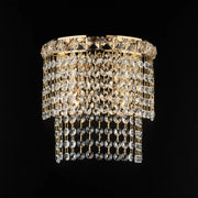 Applique Classica Wagner Metallo Oro E Cristallo 2 Luci E14