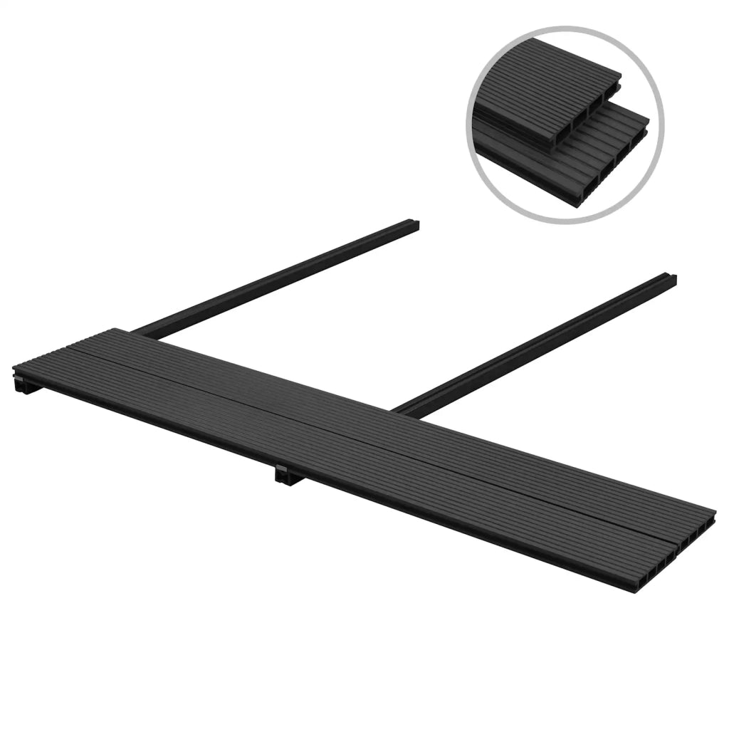 Pavimento da Deck 60 pcs Nero WPC 3444707