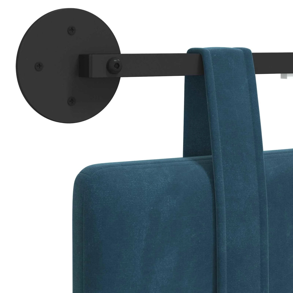 Testiera | Testata sospesa Con luce LED Blu Velluto