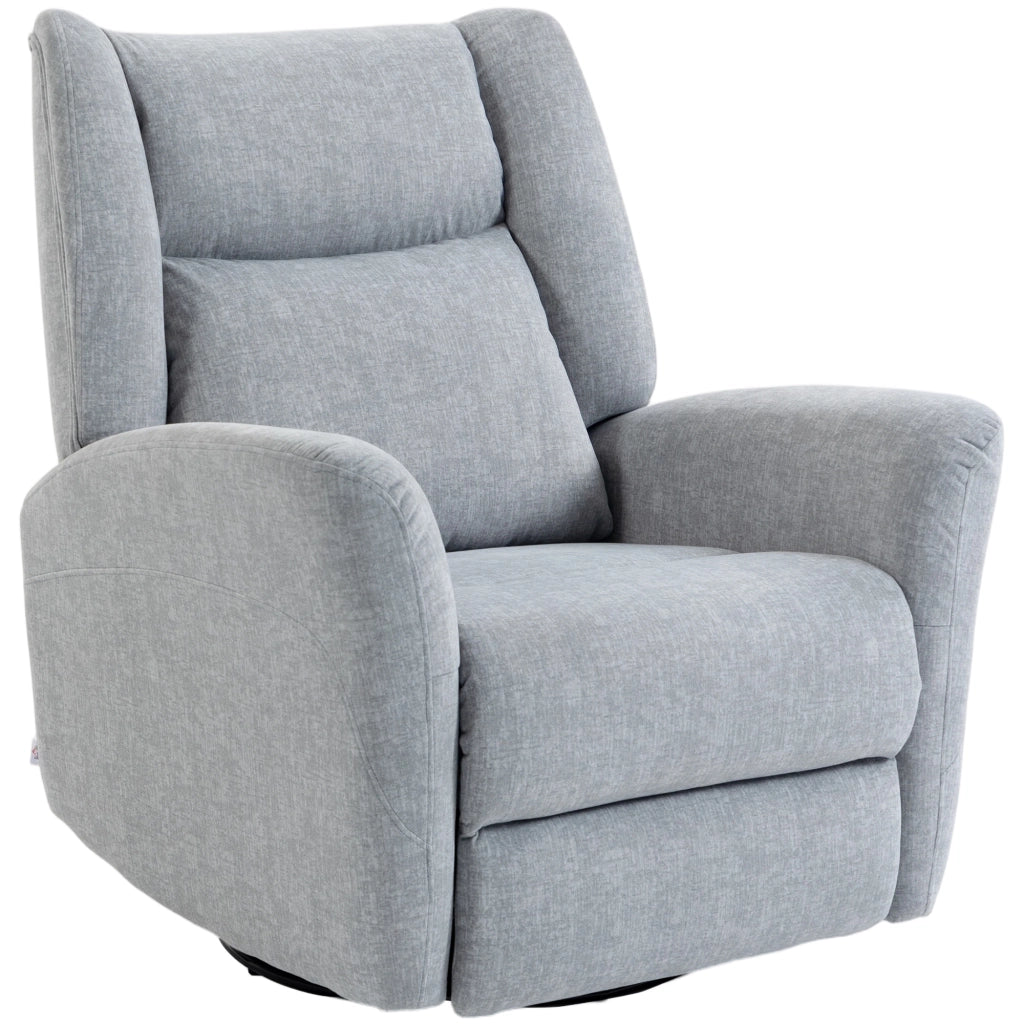Poltrona Relax Girevole con Poggiapiedi ¨C Xylo ¨C Grigio Chiaro
