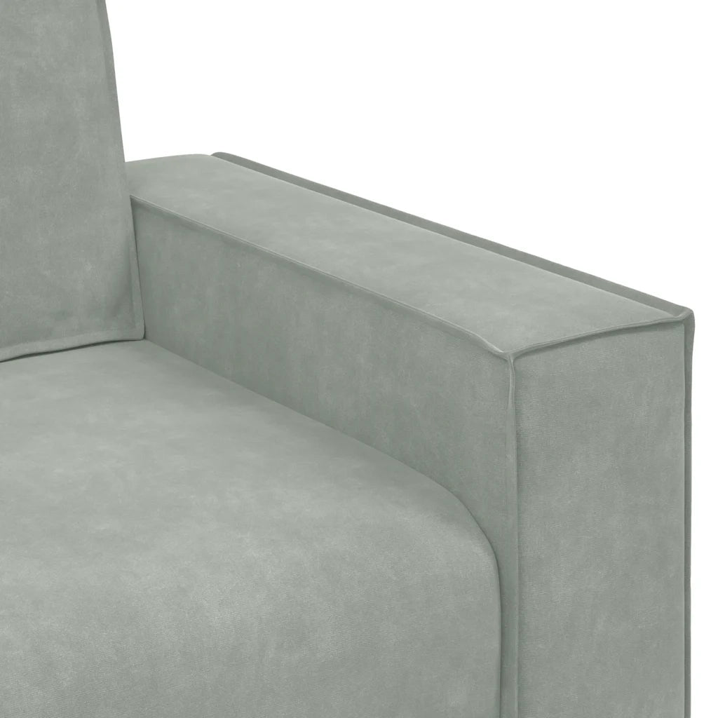 Divano Sedia-Poltrona-Sofa Relax Grigio Chiaro 60 cm Velluto 116873