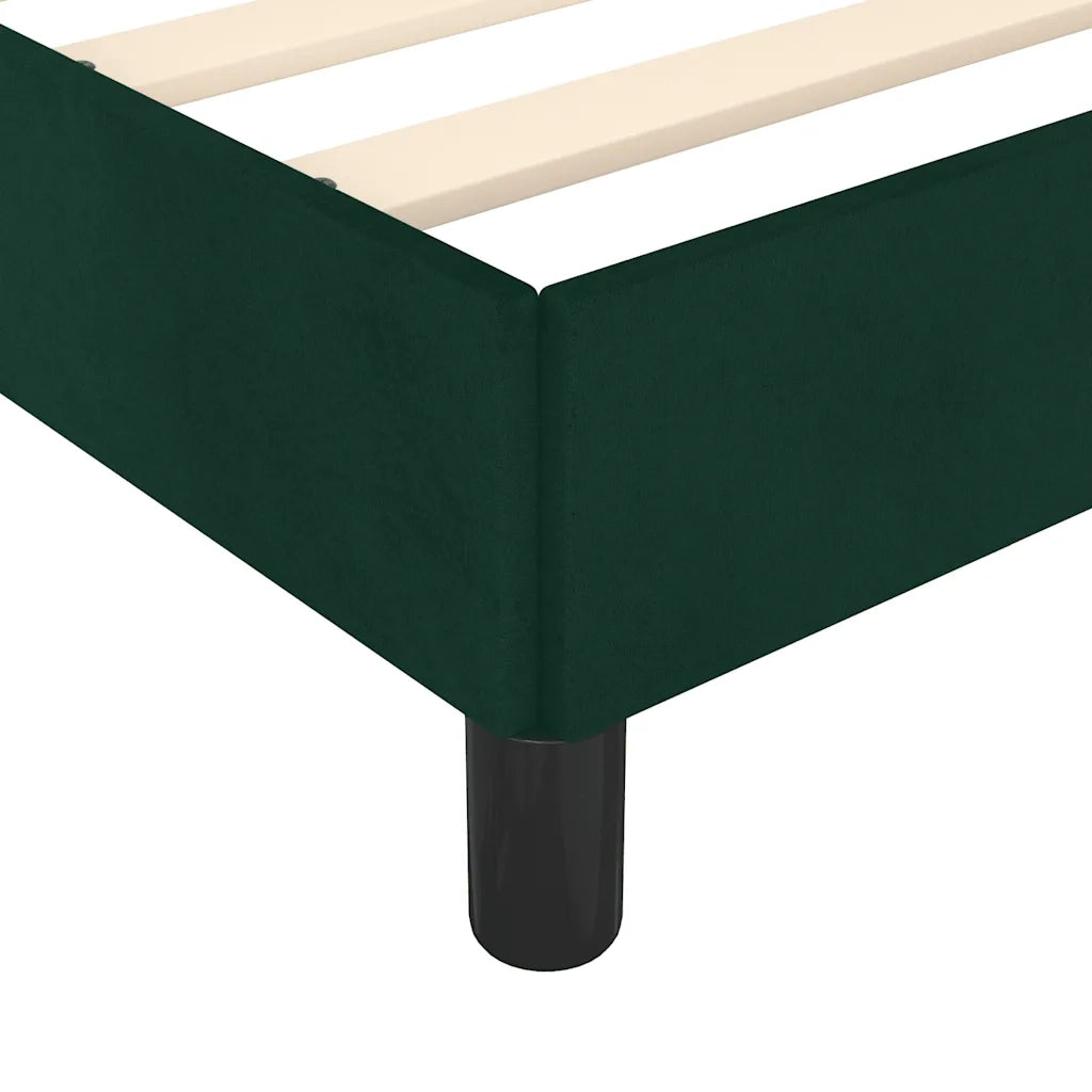 Giroletto senza Materasso Verde Scuro 160x200 cm in Velluto 3125827