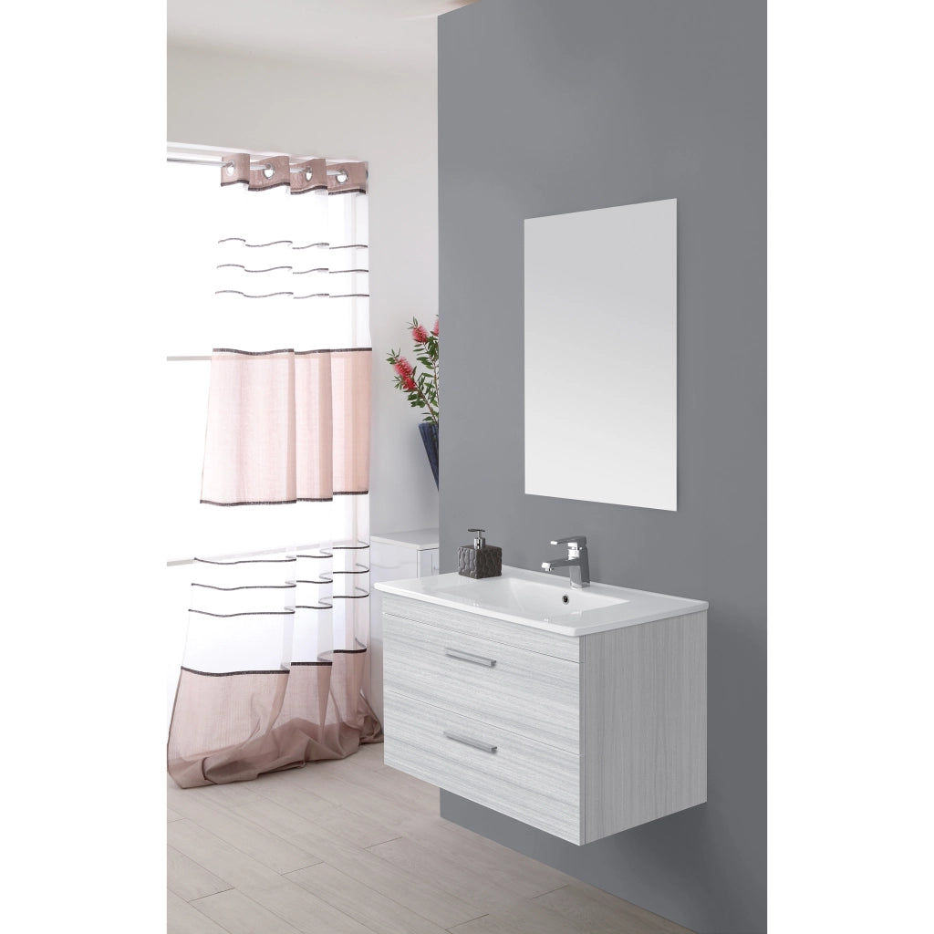COMPOSIZIONE BAGNO CM80 2 CASSETTI GRIGIO.