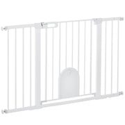 Barriera di sicurezza per porte e scale 75-131 cm in metallo bianco e ABS