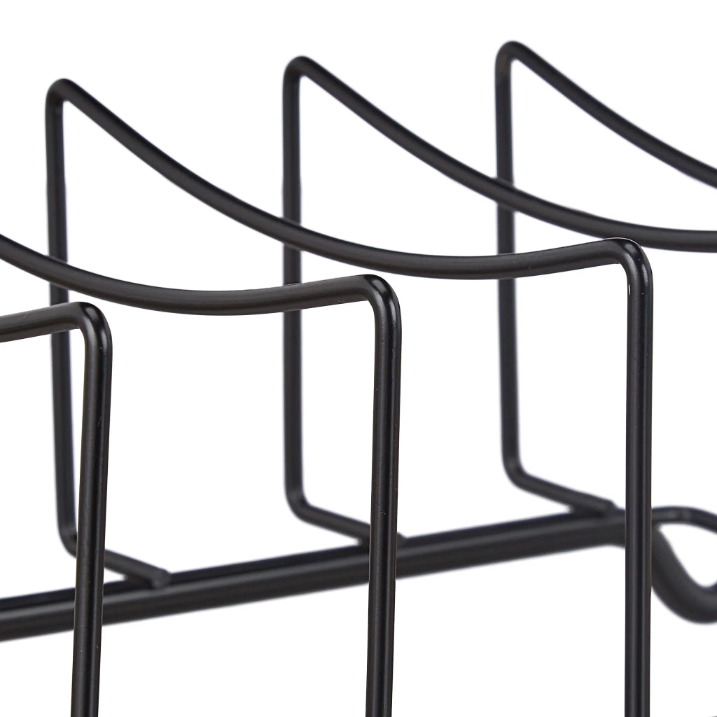 Supporto per costine da barbecue 30 x 20 x 10 cm cottura uniforme comodo trasporto in acciaio inossidabile argentato 13_0011943
