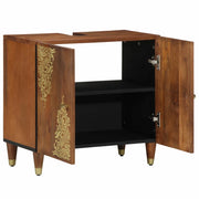 Mobile da Bagno | Armadio sottolavello con porta Marrone miele 62 x 33 x 58 cm