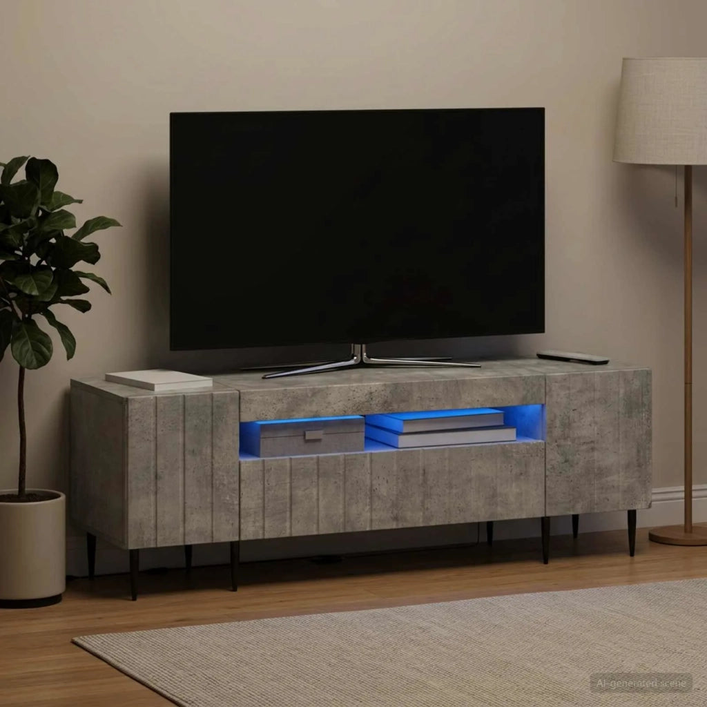 Mobile TV LED ZWOLLE 153 x 35 x 43 cm Grigio Cemento 896468