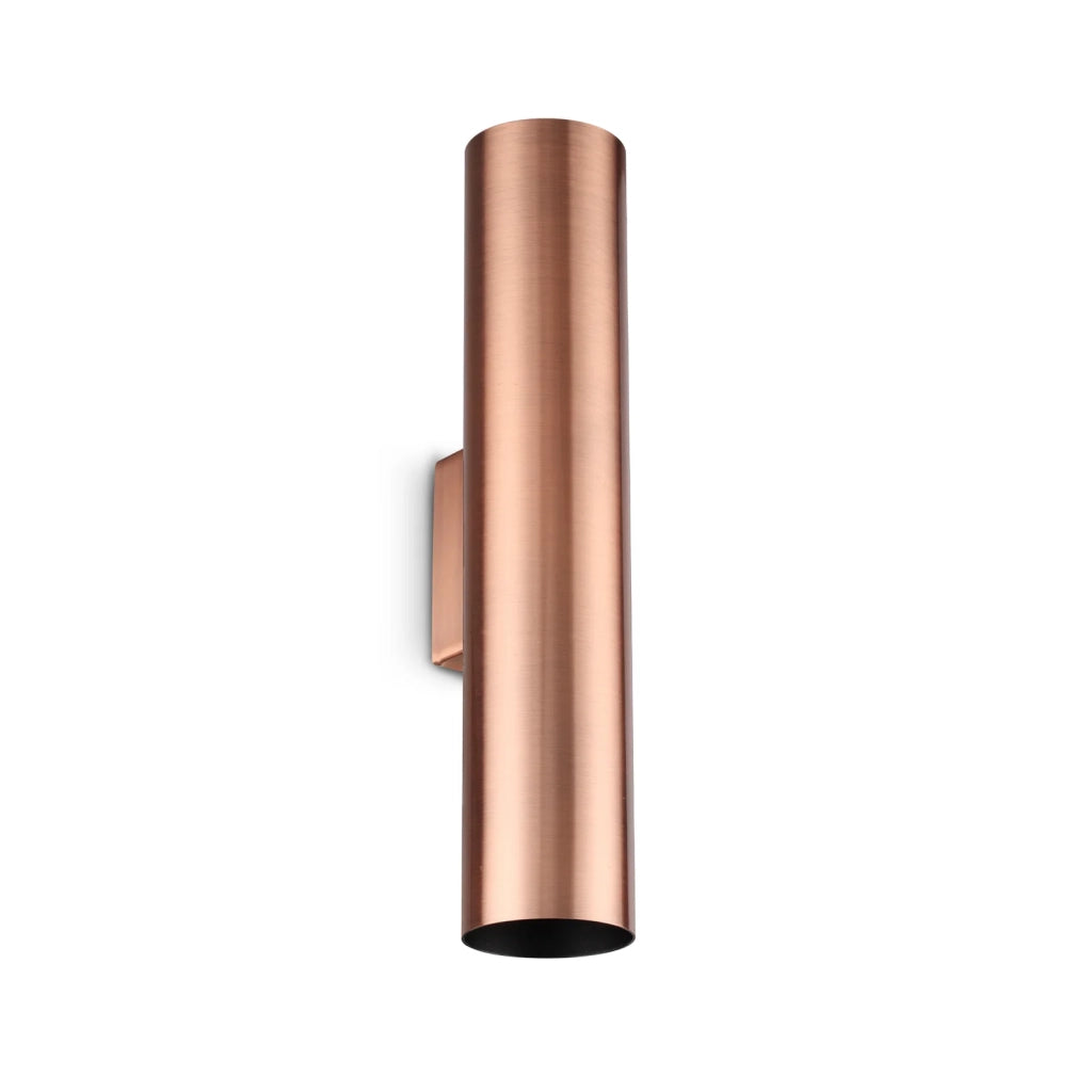 Applique Look 2 Luci GU10 Rame Dimmerabile IP20 Alluminio/Vetro Ideal Lux