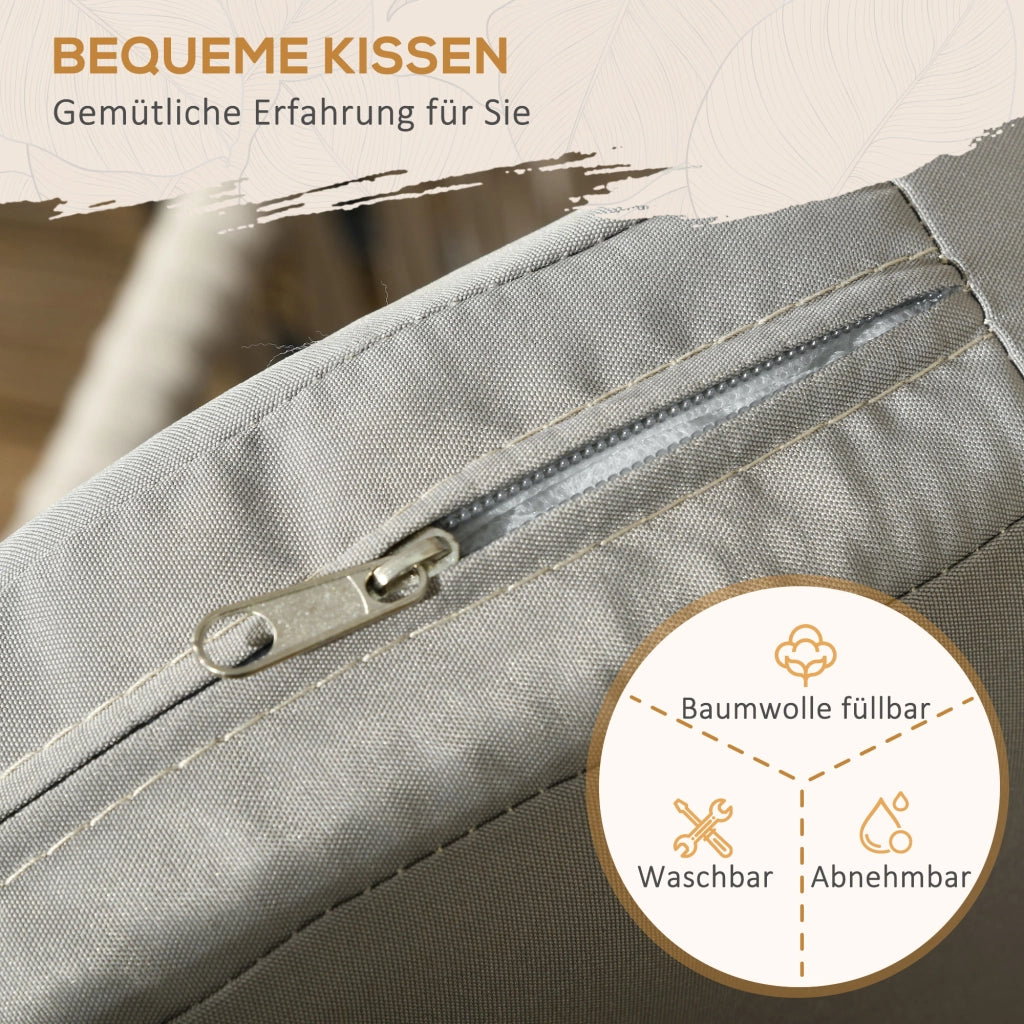 Sedie da giardino ¨C zephmum ¨C set 2 pezzi, metallo, beige