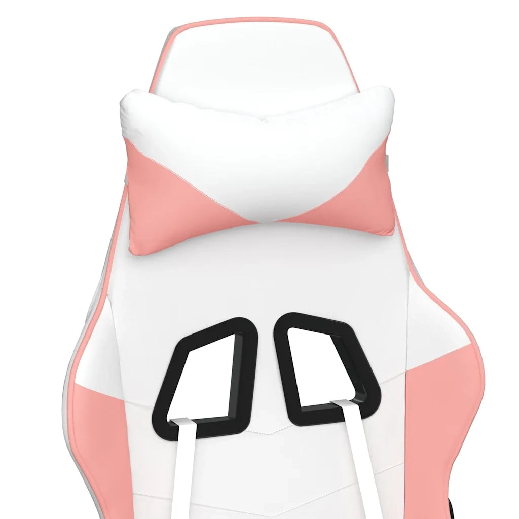 Sedia da Gaming Bianco e Rosa in Similpelle 3143650