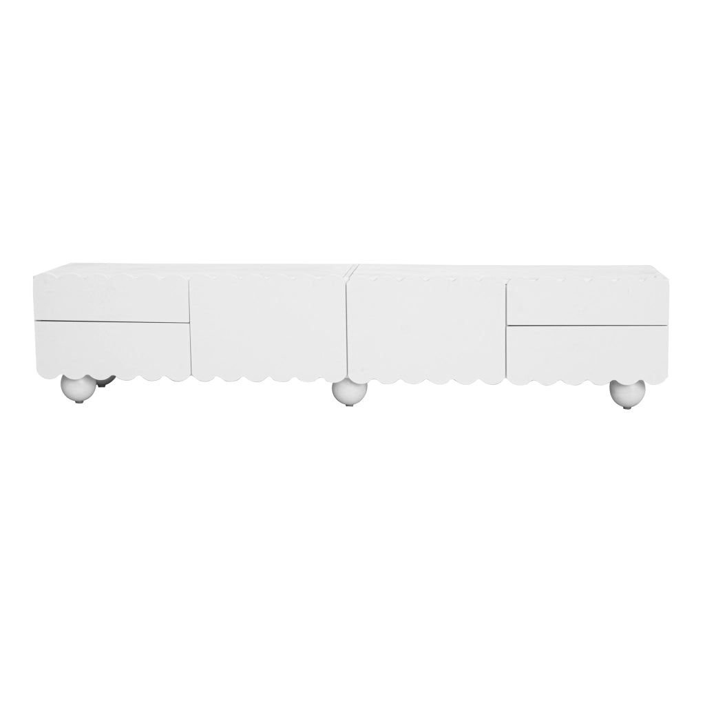 Mobile porta tv 175 cm bianco con ante e cassetti