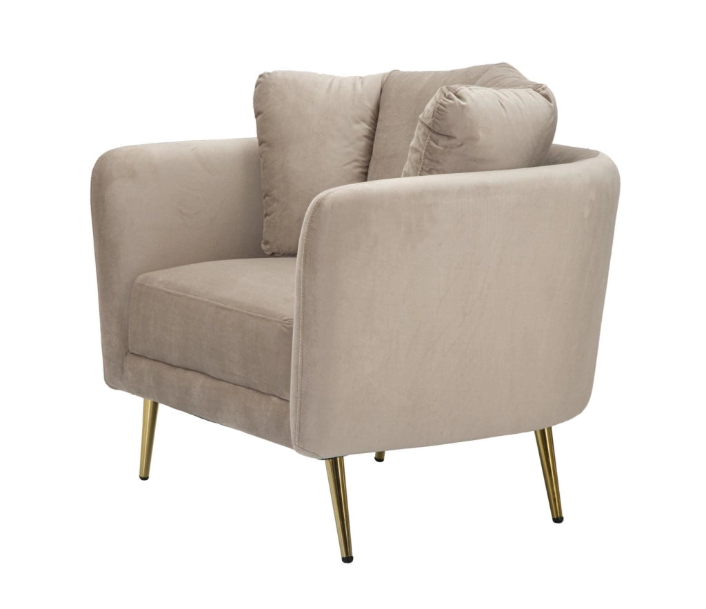 Poltrona Kiev 88x74x77 cm in Poliestere GREY/Oro