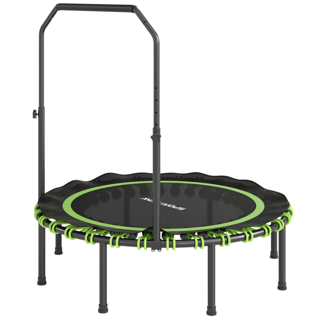 Trampolino Fitness con Maniglia Regolabile ¨C Xylo ¨C Acciaio e Plastica Verde per Interno ed Esterno