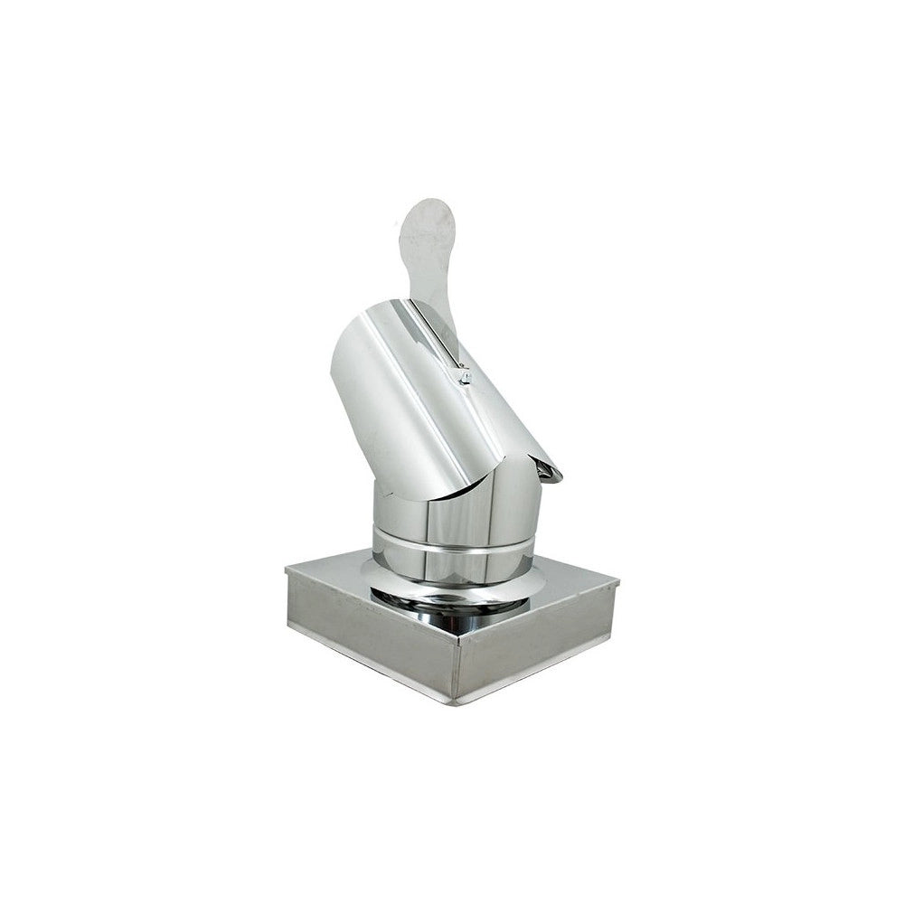 Fumaiolo gallo da 32x52cm in acciaio inox base rettangolare