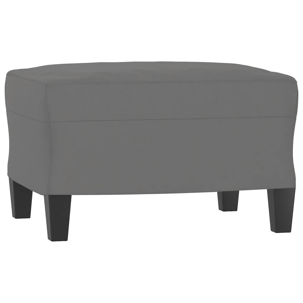 Poggiapiedi Grigio Scuro 60x50x41 cm in Tessuto Microfibra 349343