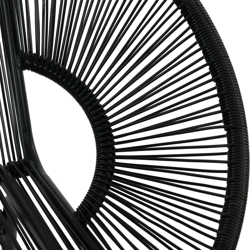 DIVANO DA ESTERNO 2 POSTI 132x72x83 cm Rattan Nero