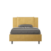 Letto Singolo 80x200 cm con Rete e Contenitore Appia Ocra