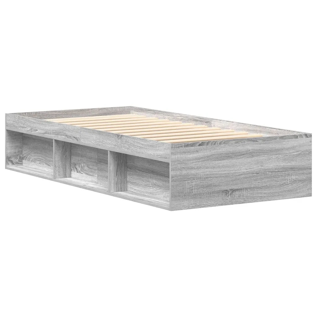 Letto singolo | Letto per adulti | Giroletto senza Materasso Rovere Sonoma 90x190 cm