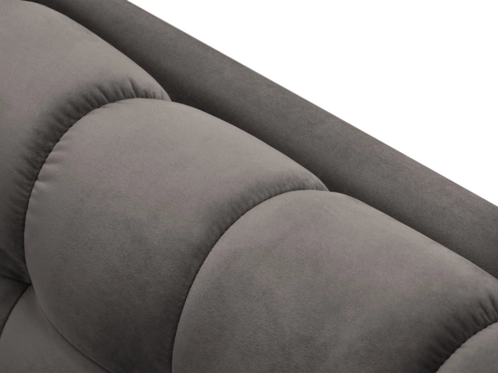 Cosmopolitan Design - Divano "Bali" 2 posti in velluto grigio chiaro 