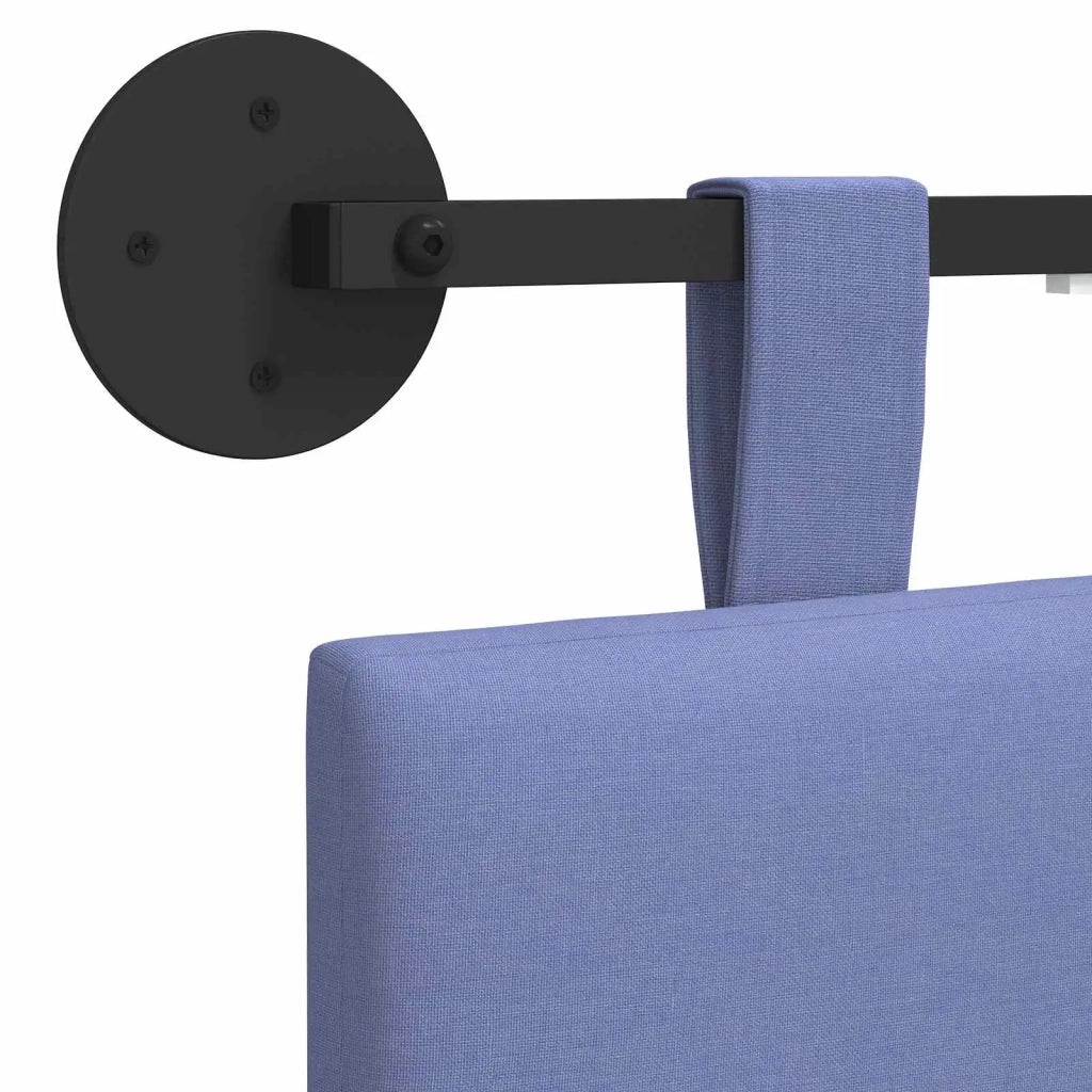 Testiera | Testata sospesa Con luce LED Blu jeans Tessuto