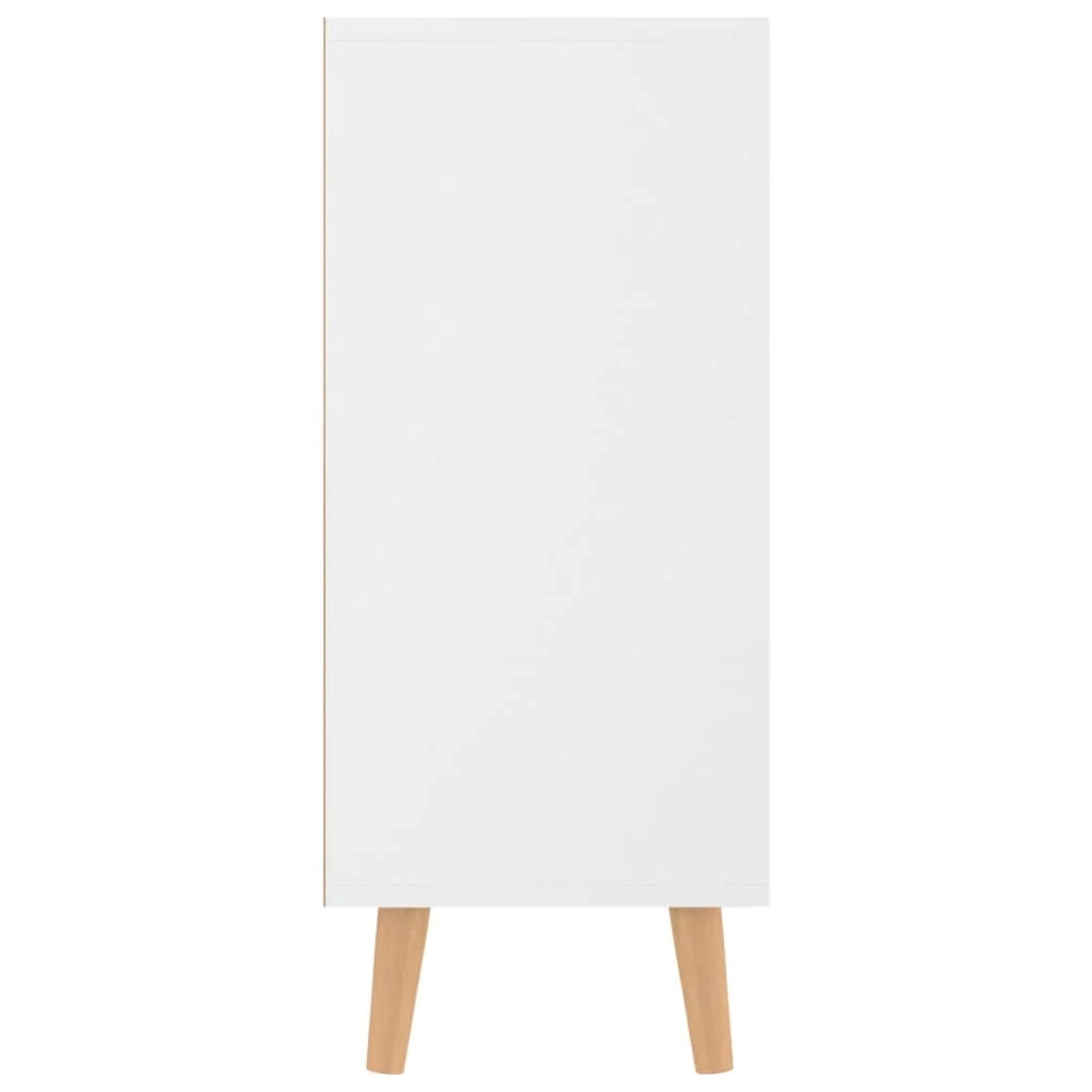 Credenza comò armadio mobile portaoggetti organizzador cucina soggiorno lucido 90 x 30 x 72 cm legno ingegnerizzato bianco 02_0030780