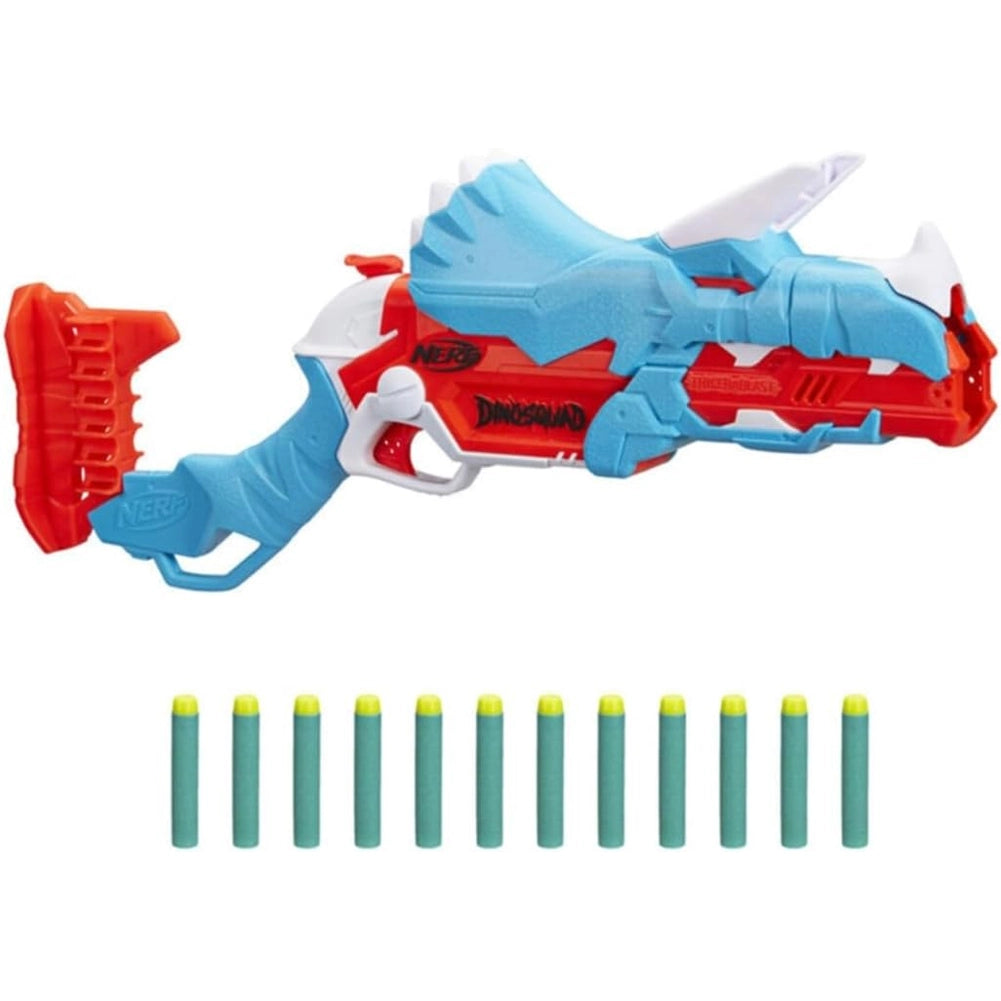 Nerf Hasbro DinoSquad Tricera-Blast Blaster Dinosauro Triceratopo 12 Dardi