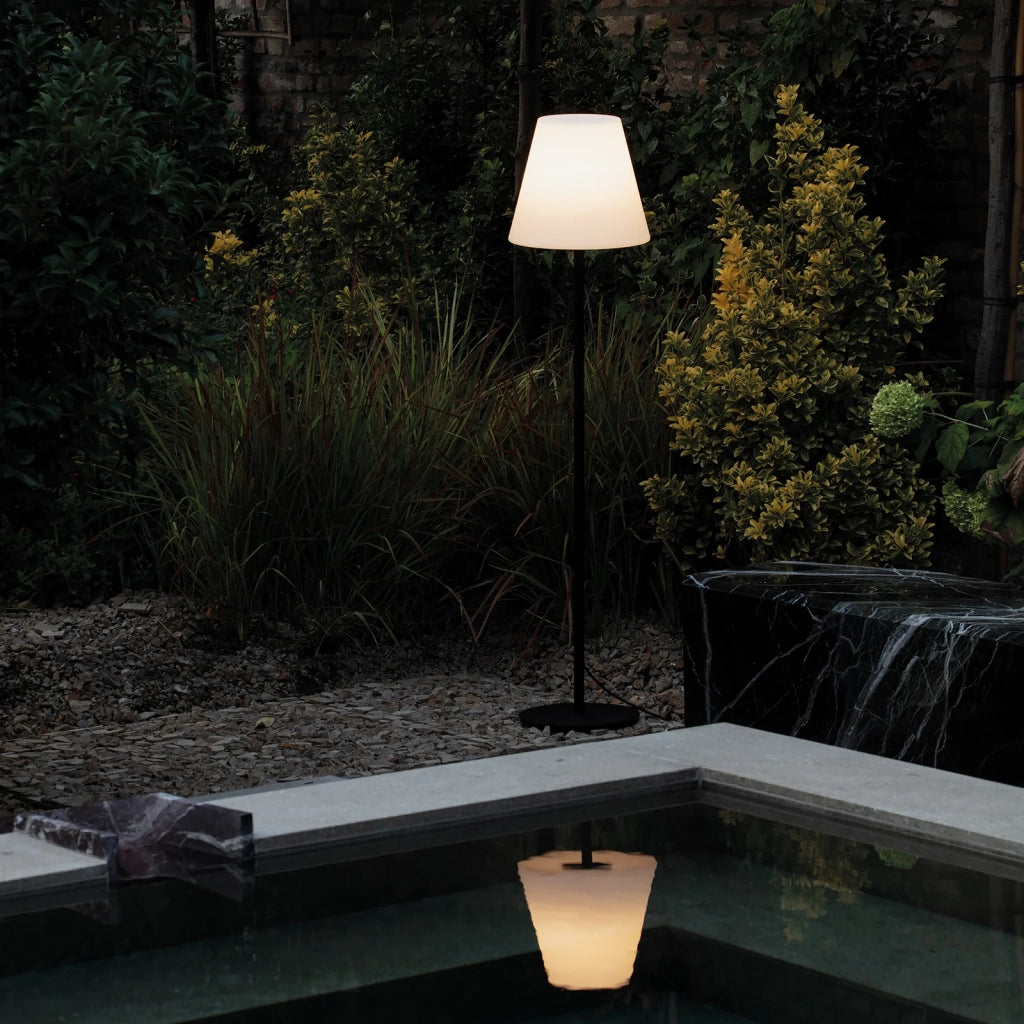 Lampada Da Terra Arcadia E27 Finitura Bianca IP44 Ideal Lux 153,6 Cm