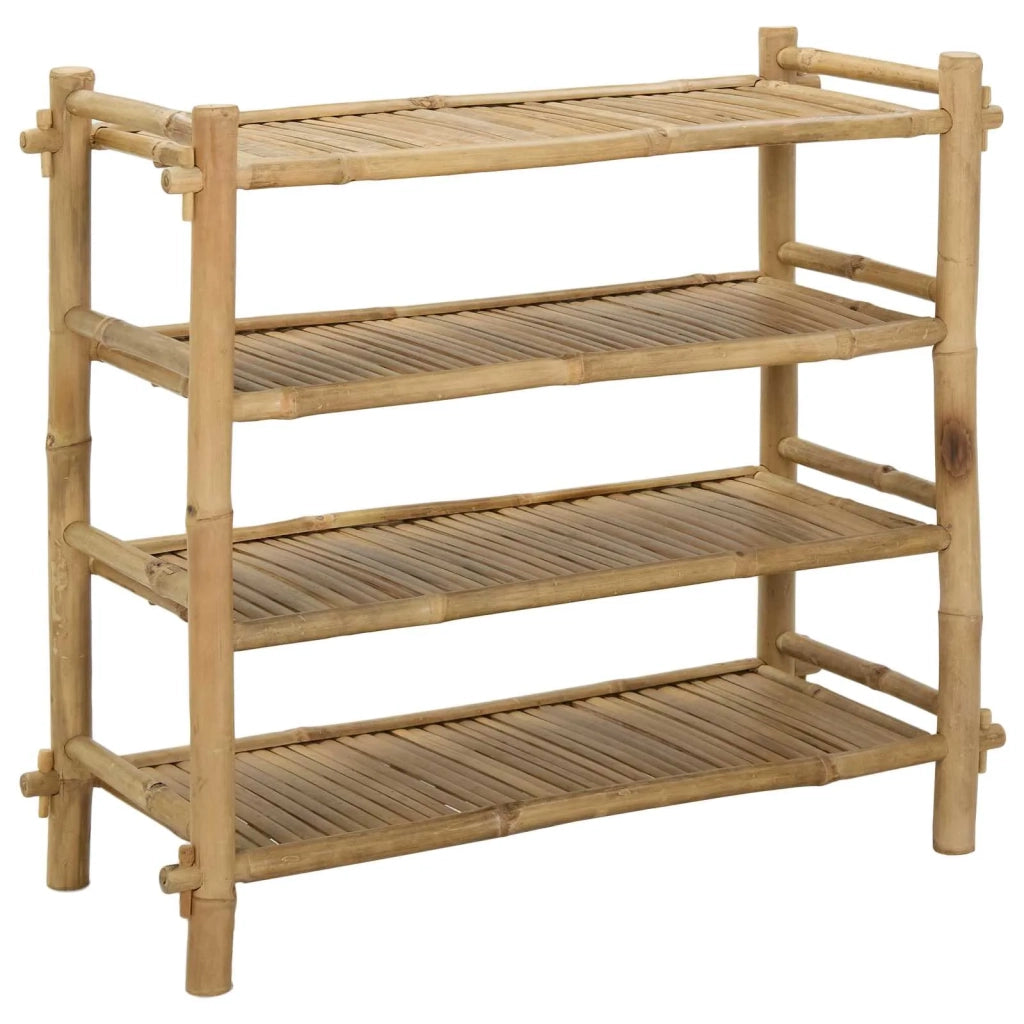 Scarpiera con lo scaffale Naturale 4 ripiani Bambù 42028050