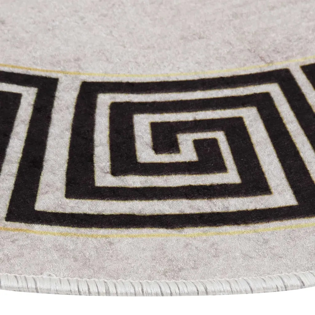 Tappeto Lavabile φ120 cm Beige Chiaro 337951