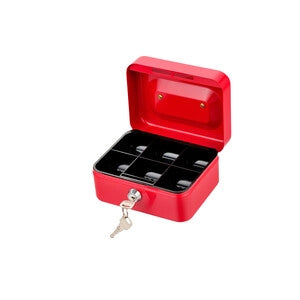 C CASSETTA PORTAVALORI ROSSO 3003 15.2X11.8X8CM- 1,0 pz