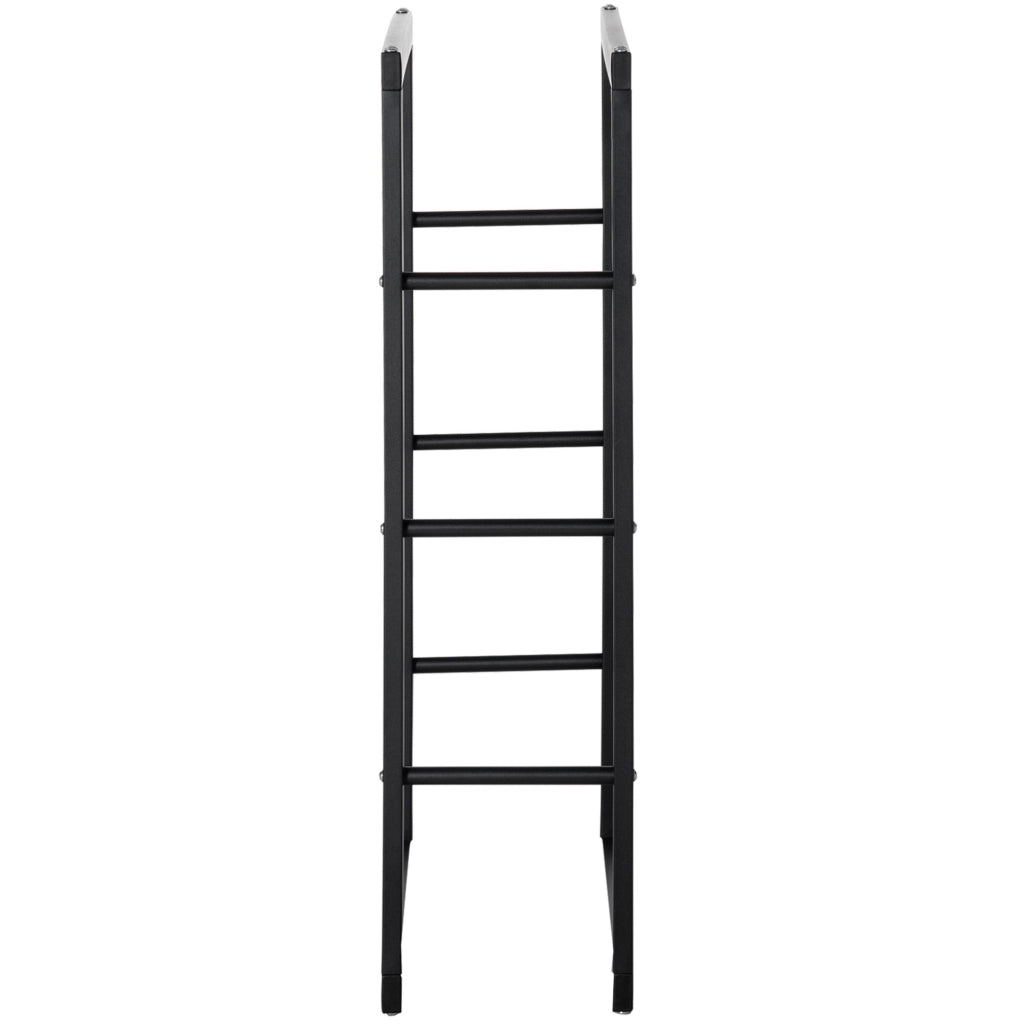 Portalegna ULEVR in metallo nero 40x25x100 cm, supporto per legna da camino con portata fino a 97 kg