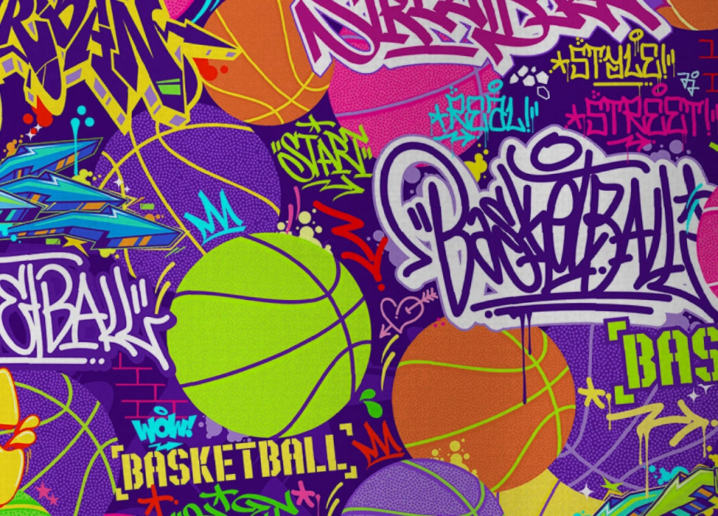 Completo Lenzuola Freestyle Per Ragazzi 100% Cotone Digitale Basket - Piazza E Mezza - Basket