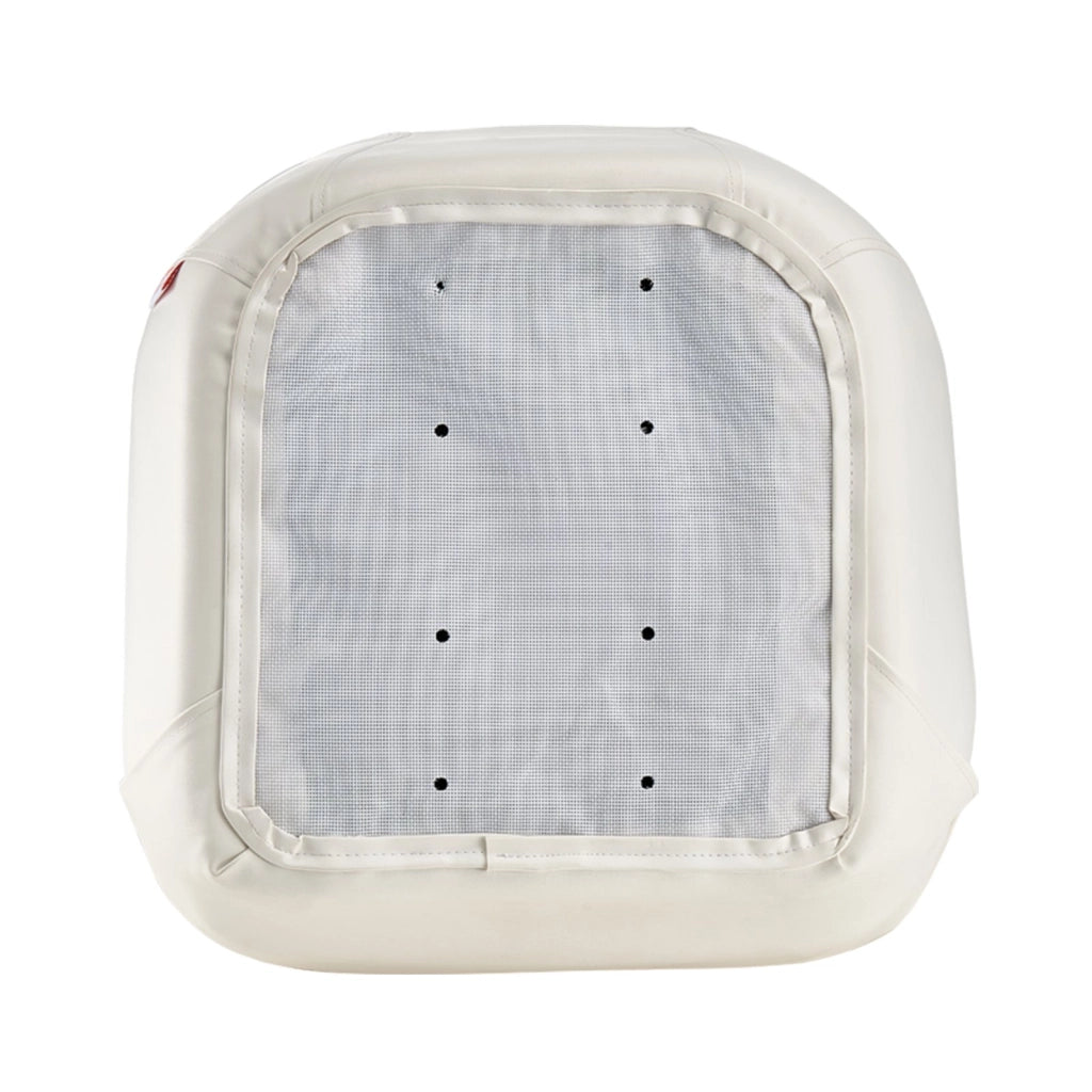 1 pz. AD75573 Sedile per Barca Ribaltabile Schienale Basso in Pelle Impermeabile Bianco Ergonomico e Resistente per Barche da Pesca Yacht 594x543x483