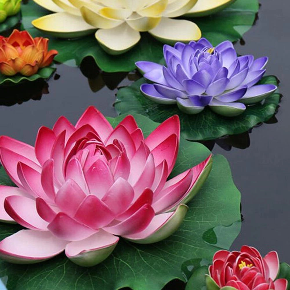 Velda Floating Lotus Foam Purple Ø20cm - decorazione sintetica galleggiante per laghetti