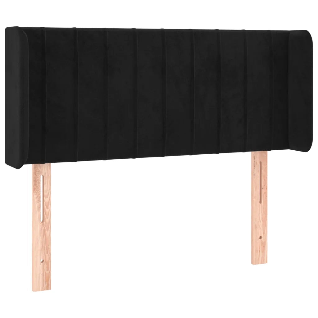 Testiera a LED-Testata con LED Nera 93x16x78/88 cm in Velluto 772312