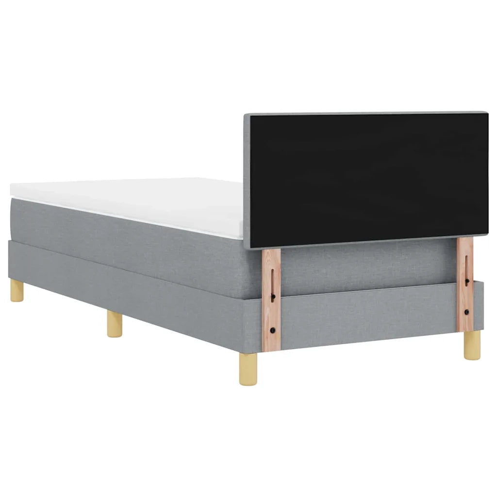 Letto a molle con cuscino Grigio chiaro 90 x 190 cm Tessuto 3338881