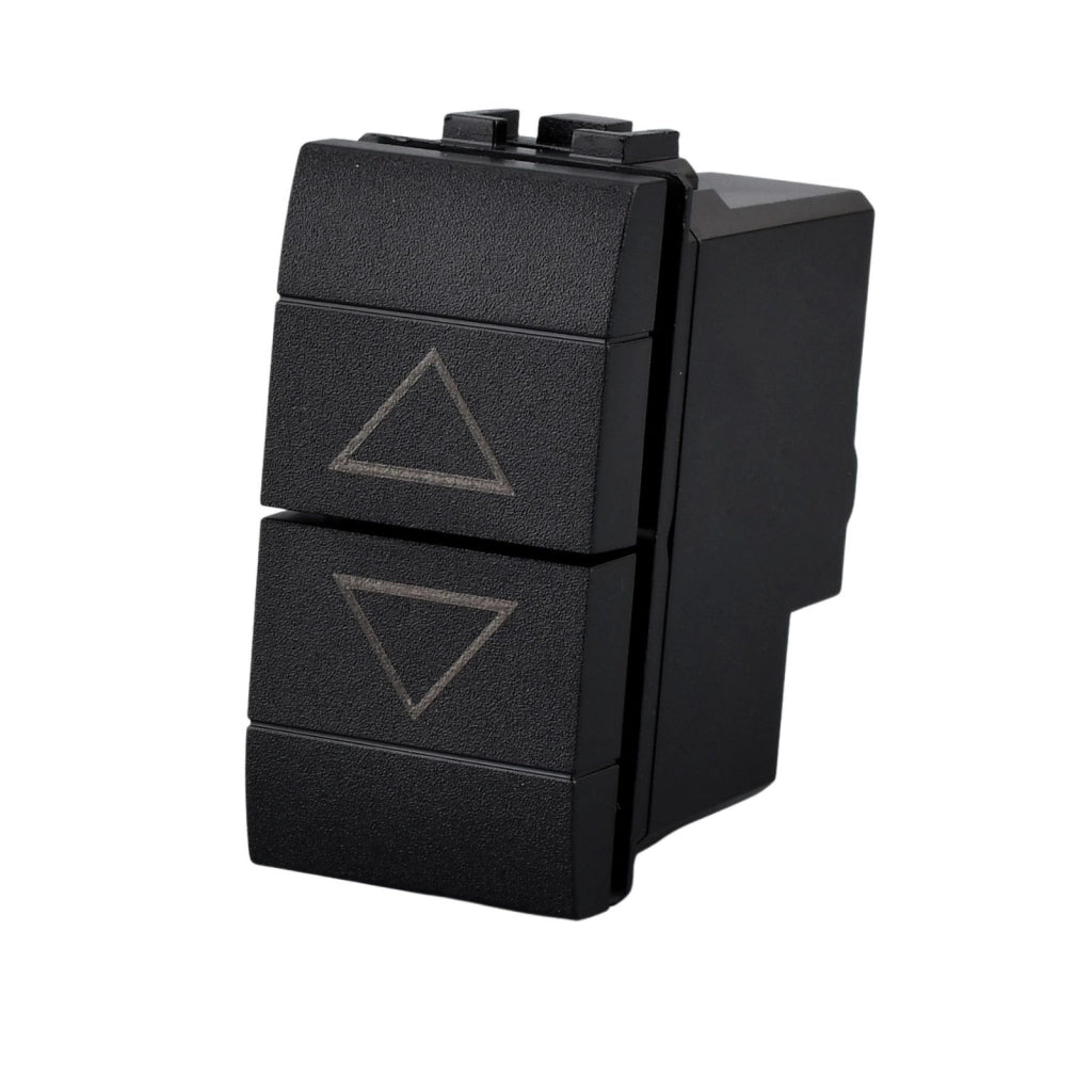 Commutatore 10A 220V Per Tapparelle MBL Nero 1M Compatibile Bticino Living International BLN1204