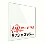 573 x 395 x 4 mm - Vetro per stufa a legna - vetro camino di ricambio - vetro per caminetto resistente al fuoco - France Vitre