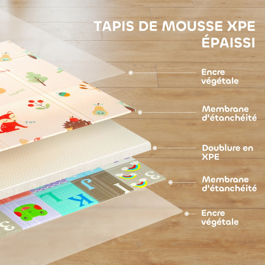 Tappeto gioco pieghevole bambini ¨C Xylo ¨C 180x150x1 cm multicolore