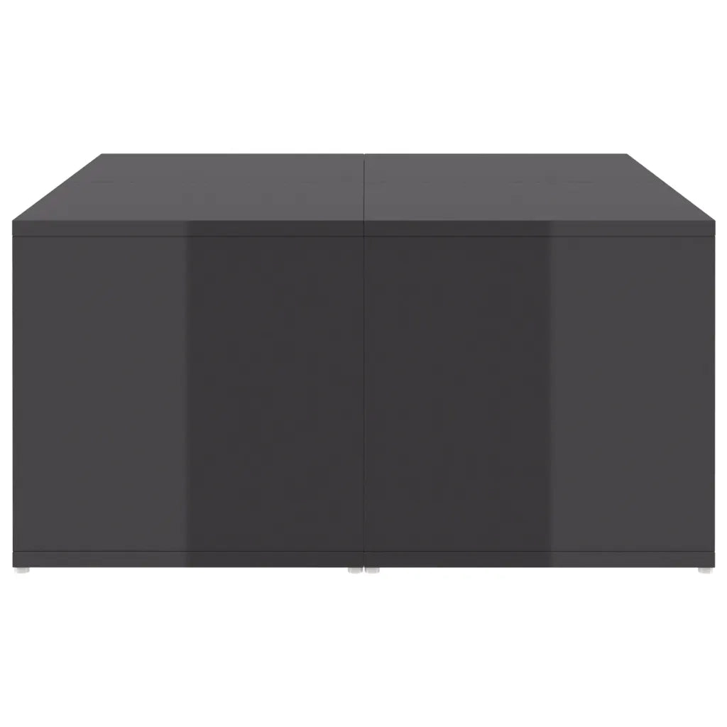 Tavolini salotto | Tavolino da caff¨¨ | Tavolino da Soggiorno 4 pz Grigio Lucido 33x33x33cm Legno Multistrato