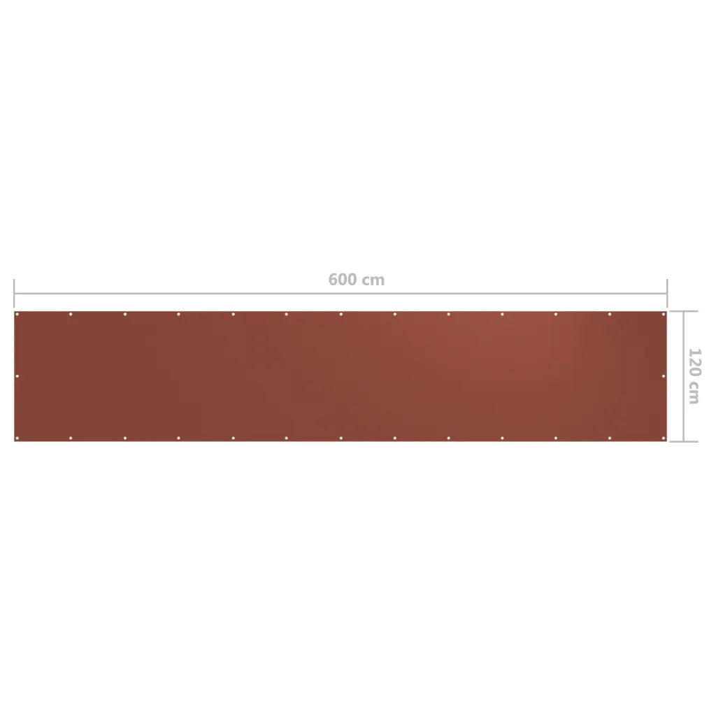 Schermo da balcone | Paravento da Balcone Terracotta 120x600 cm Tessuto Oxford