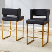 SGABELLI da bar design nordico 91,4 cm nero e oro