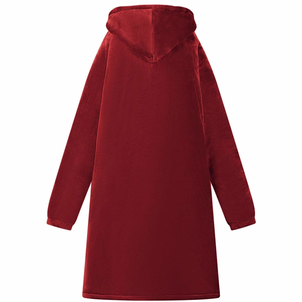 Felpa coperta Rosso Bordeaux L Pile e Flanella CFW4944256