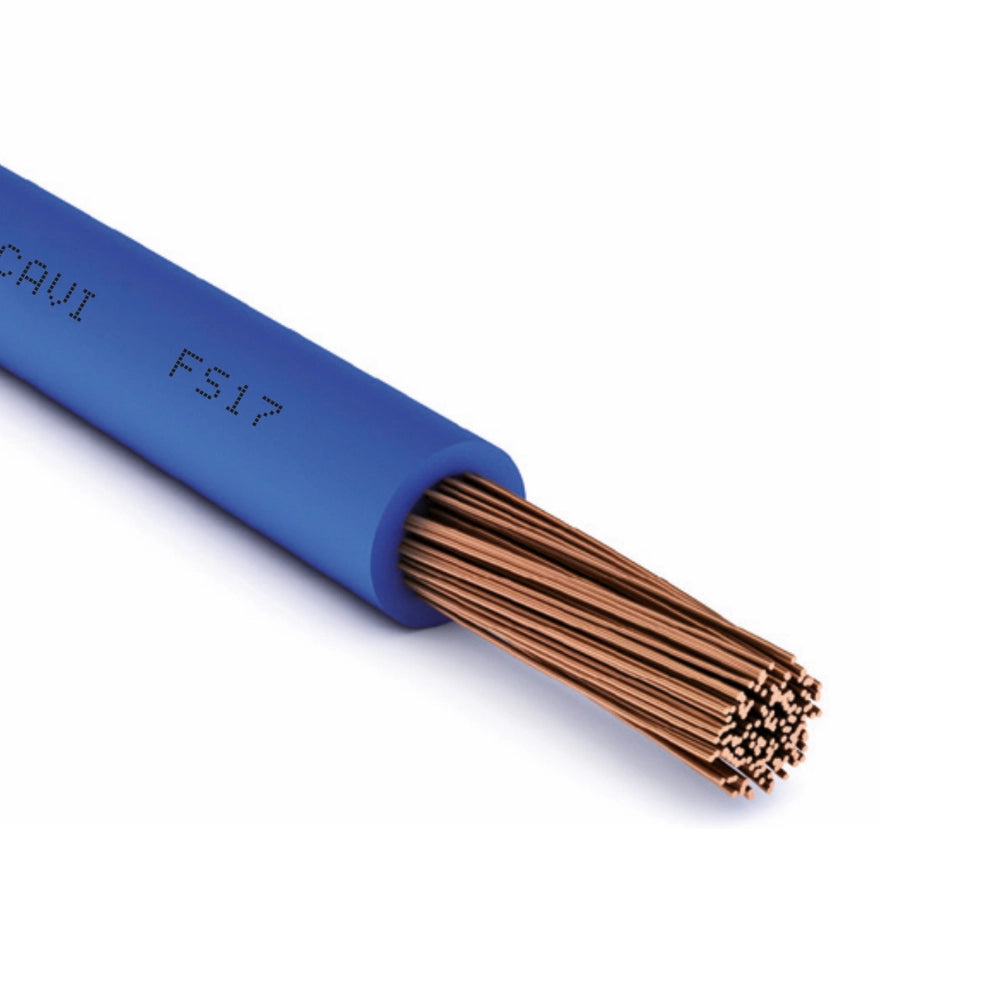 Cavo elettrico cordina unifilare fs17 sezione 25mmq azzurro 100 metri